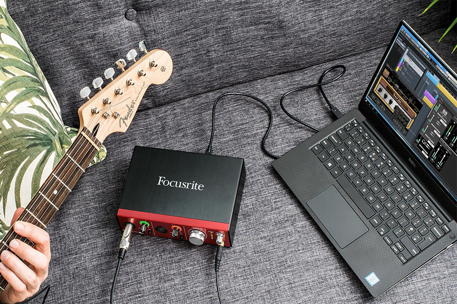 подключение USB звуковой карты компании Focusrite